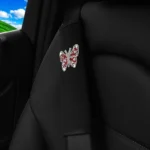 Car Seat Belt Cover Diamond Butterfly Shoulder Strap Cushion Cover - Image 6