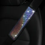 Bling Car Leather Seat Belt Cover Shoulder Pads