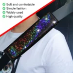 Bling Car Leather Seat Belt Cover Shoulder Pads - Image 2