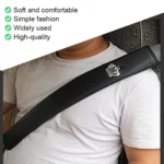 Carbon Fiber Car Leather Seat Belt Cover Shoulder Pads For Trucks - Image 2