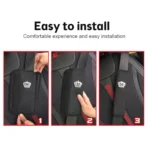 Carbon Fiber Car Leather Seat Belt Cover Shoulder Pads For Trucks - Image 5
