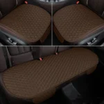 Non-Slip Rhombus Imitation Linen Car Seat Cushion - Image 7
