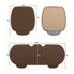 Non-Slip Rhombus Imitation Linen Car Seat Cushion - Image 2
