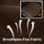 Non-Slip Rhombus Imitation Linen Car Seat Cushion - Image 3