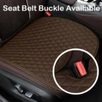 Non-Slip Rhombus Imitation Linen Car Seat Cushion - Image 5