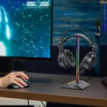 New Bee Dual Output Colorful Headset Display Rack HUB Expansion Headphone Holder - Image 8