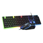 T-WOLF TF230 Colorful Light Effect Game Office Computer Wired Keyboard and Mouse Kit - Image 2