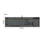 T-WOLF T75 104 Keys Adjustable RGB Light Computer Game Wired Mechanical Keyboard - Image 3