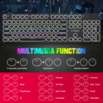 T-WOLF T75 104 Keys Adjustable RGB Light Computer Game Wired Mechanical Keyboard - Image 6