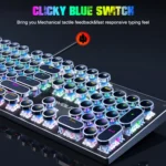 T-WOLF T75 104 Keys Adjustable RGB Light Computer Game Wired Mechanical Keyboard - Image 9