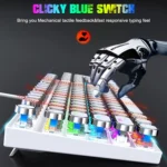 T-WOLF T75 104 Keys Adjustable RGB Light Computer Game Wired Mechanical Keyboard - Image 10