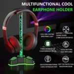 RGB Lighted Headphone Stand With Ambient Light USB Expansion Port Headphone Display Bracket - Image 3