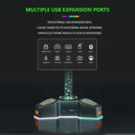 RGB Lighted Headphone Stand With Ambient Light USB Expansion Port Headphone Display Bracket - Image 7