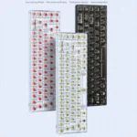 T-WOLF T40 68-Keys RGB Mixed Light Office Gaming Transparent Mechanical Keyboard - Image 2