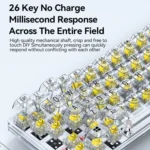 T-WOLF T40 68-Keys RGB Mixed Light Office Gaming Transparent Mechanical Keyboard - Image 8