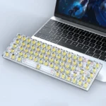 T-WOLF T40 68-Keys RGB Mixed Light Office Gaming Transparent Mechanical Keyboard - Image 9
