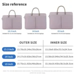 Oxford Cloth Laptop Bag Mens Womens Briefcase with PU Handle - Image 11