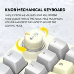 T-WOLF T50 97-keys RGB Luminous Color-Matching Game Mechanical Keyboard with Knob - Image 4