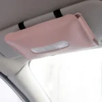 Car Armrest Box Sun Visor Hanging Leather Tissue Box - Image 5