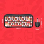 T-WOLF TF660 2.4G+5.0 Bluetooth Dual-Mode Retro Wireless Keyboard And Mouse Set - Image 3