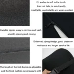 Leather Memory Foam All Season Car Seat Neck Support Cushion - Image 4