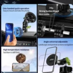 Lanparte Magnetic Car Phone Holder Adjustable Suction Cup Navigation Stand - Image 4