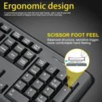 T-WOLF TF-100 2.4G Bluetooth Laptop Office Wireless Keyboard and Mouse Set - Image 5