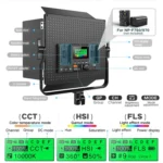 Pixel K80 RGB 45W 2600-10000K 552 LEDs Photography Fill Light Panel Lamp With LCD Display,US Plug - Image 7