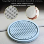 3pcs 7cm Car Diamond-free Water Coaster Interior Anti-slip Mat - Image 5