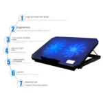 NUOXI S200C Laptop Silent Radiator Multi-level Adjustable Metal Bracket Base - Image 2