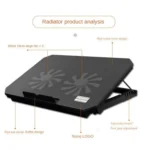 NUOXI S200C Laptop Silent Radiator Multi-level Adjustable Metal Bracket Base - Image 3