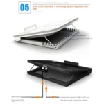 NUOXI S200C Laptop Silent Radiator Multi-level Adjustable Metal Bracket Base - Image 8