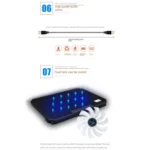 NUOXI S200C Laptop Silent Radiator Multi-level Adjustable Metal Bracket Base - Image 10