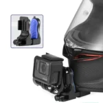 Motorcycle Helmet Chin Clamp Mount for GoPro Hero Series DJI Osmo Action, SJCAM Cameras