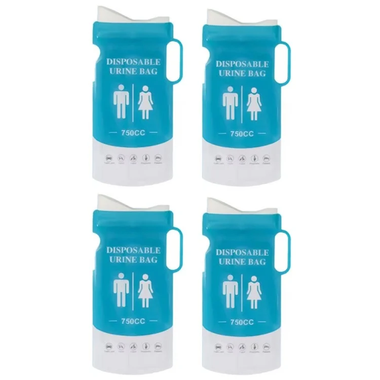 4pcs /Pack Car Disposable Emergency Rapid Coagulation Urine Bag Traffic Jam Pee Bag