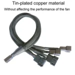 Computer PWM Temperature Control Cooling Fan Extension Cable Chassis HUB Connector - Image 5