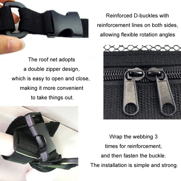 TBD06046463_B4.webp SUV Ceiling Storage Net Car Roof Mesh Storage Bag Suitable For 3-handle Models - Image 5