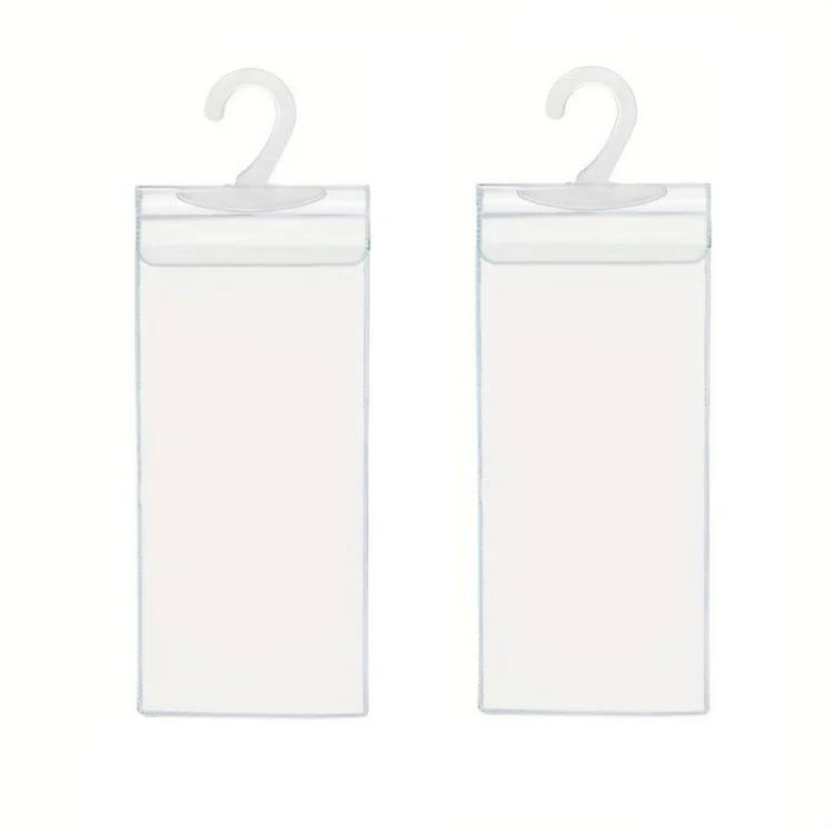 2pcs PVC Transparent Hook Bag Disability Placard Parking Sign Bag