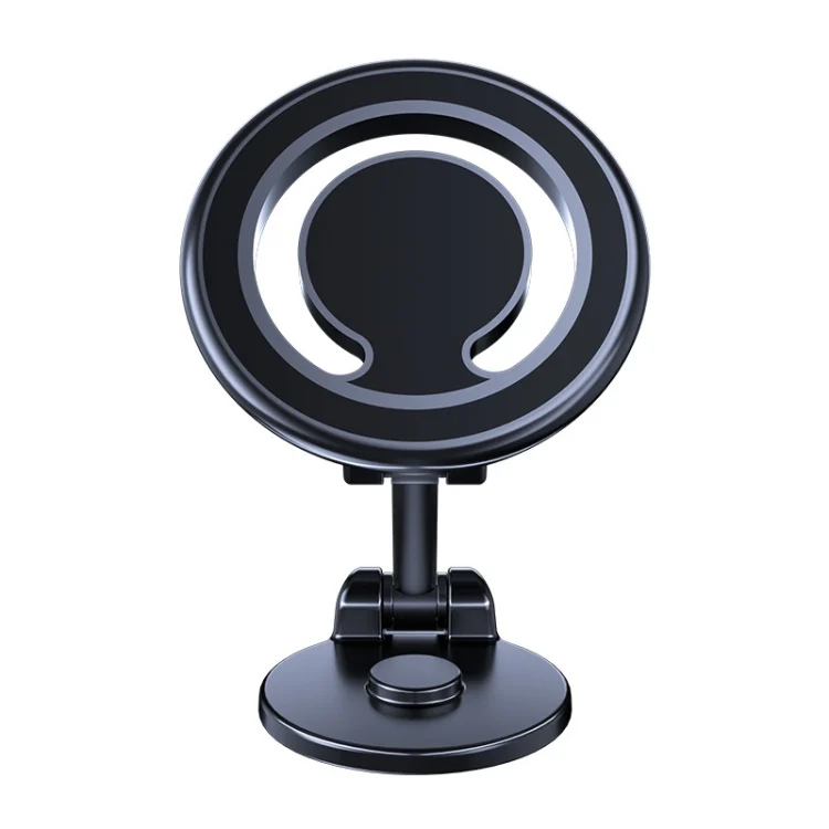 Magnetic Folding Car Phone Holder Rotatable Dashboard Stick-On Navigation Stand