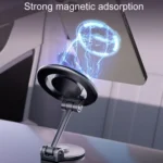 Magnetic Folding Car Phone Holder Rotatable Dashboard Stick-On Navigation Stand - Image 5