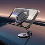 Magnetic Folding Car Phone Holder Rotatable Dashboard Stick-On Navigation Stand - Image 9