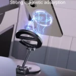 Letter E Magnetic Folding Car Phone Holder Rotatable Dashboard Stick-On Navigation Stand - Image 7