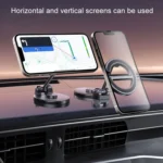 Letter E Magnetic Folding Car Phone Holder Rotatable Dashboard Stick-On Navigation Stand - Image 9