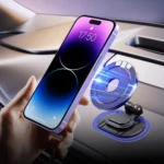 Magnetic Folding Car Phone Holder Rotatable Dashboard Stick-On Navigation Stand - Image 11