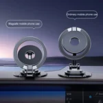 Magnetic Folding Car Phone Holder Rotatable Dashboard Stick-On Navigation Stand - Image 9