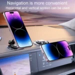 Magnetic Folding Car Phone Holder Rotatable Dashboard Stick-On Navigation Stand - Image 10