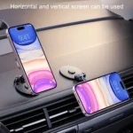 Magnetic Folding Car Phone Holder Rotatable Dashboard Stick-On Navigation Stand - Image 11