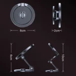 Magnetic Folding Car Phone Holder Rotatable Dashboard Stick-On Navigation Stand - Image 3