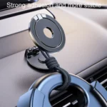 Magnetic Folding Car Phone Holder Rotatable Dashboard Stick-On Navigation Stand - Image 7