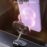 Magnetic Folding Car Phone Holder Rotatable Dashboard Stick-On Navigation Stand - Image 9